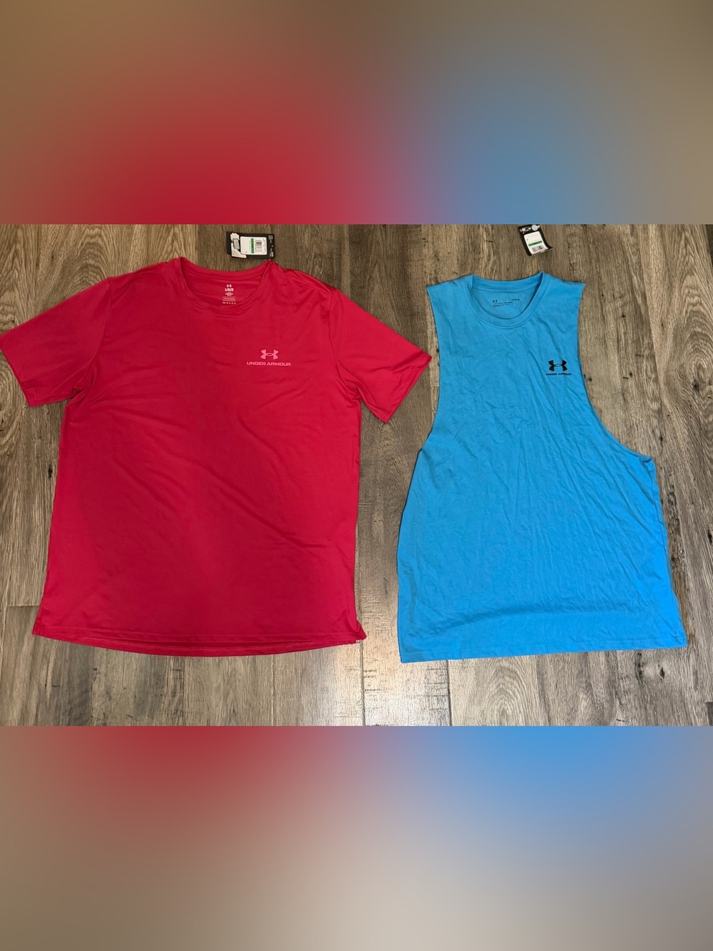 NWT Under Armour Men's L Workout Lot (2 Shirts) Vanish Energy Tee & Cut Off Tank